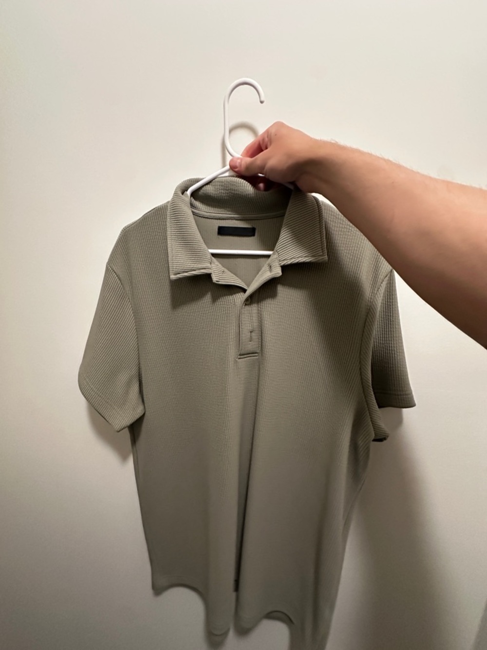 Boohoo Short Sleeve Polo in Olive Green